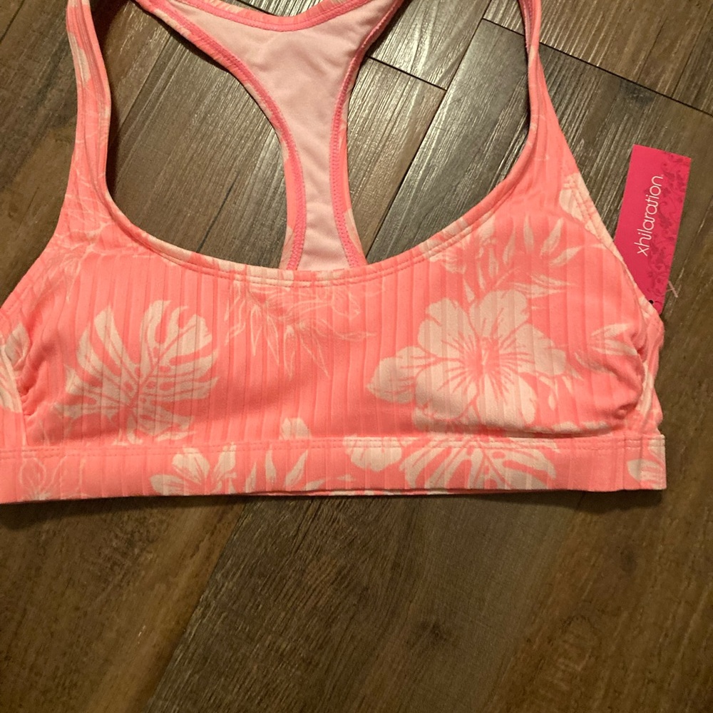 Xhilaration Medium Neon Pink Bikini Top NWT